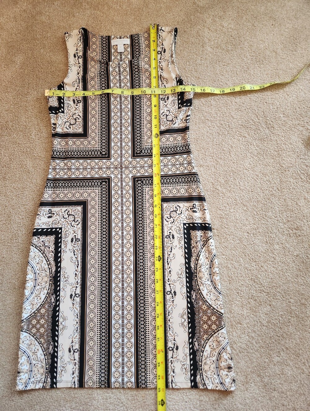 Charter Club Sleeveless Sheath Dress in Black, Cream &and Tan, NWT, Size: PP - Picture 6 of 6